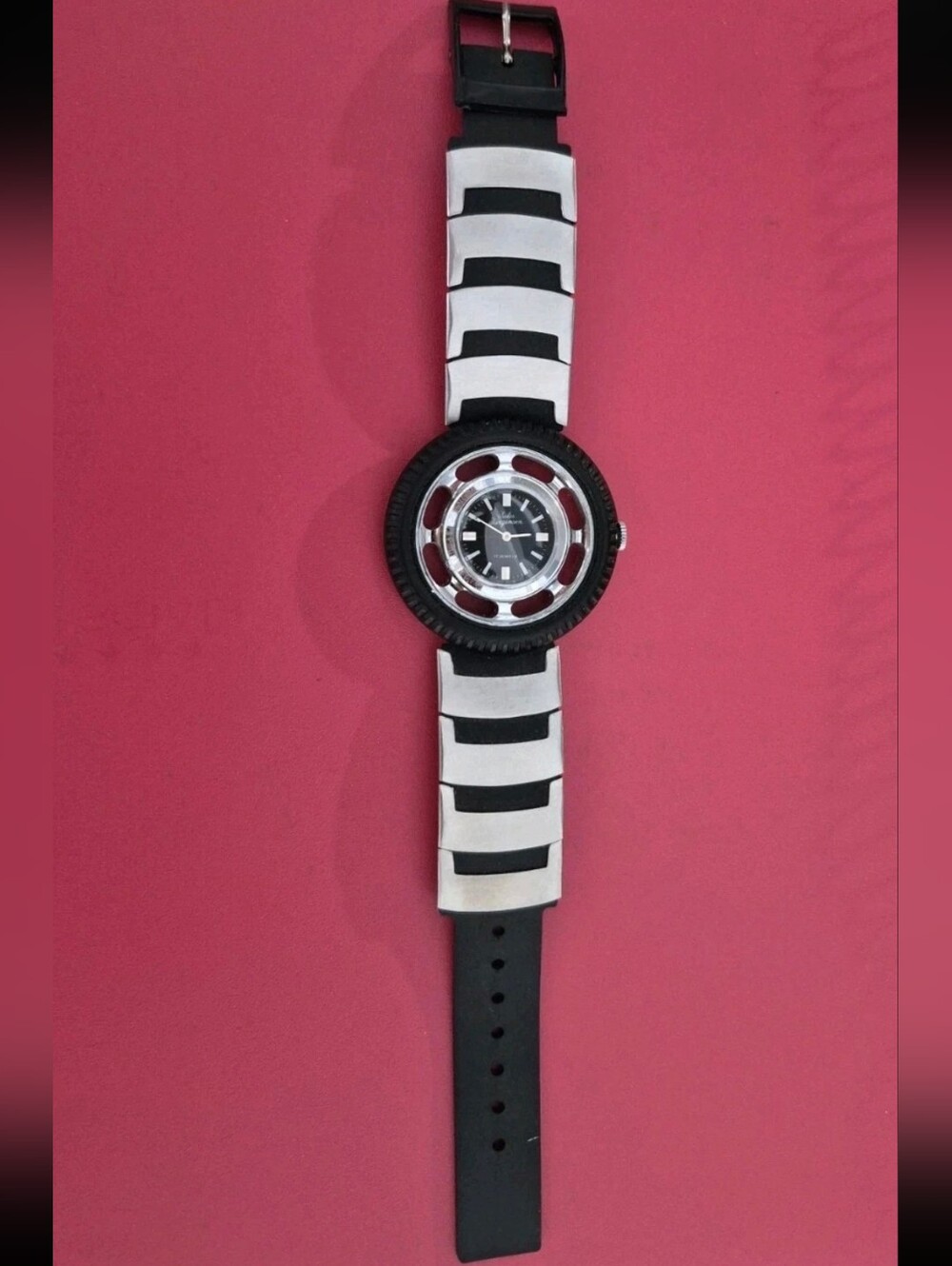Vintage One of A Kind Jules Jürgensen Racing Wheel ( Tire ) Wind-up Watch.
